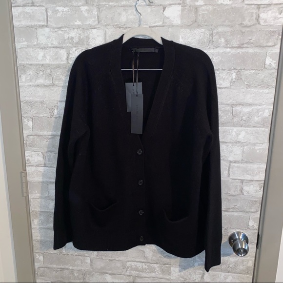 Nwt Jenni kayne cashmere stanford cardigan in Blk sz XXL - Picture 2 of 6
